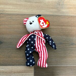 Vintage (1999) McDonald’s Spangle the Bear Int. Bears II Teenie Beanie Baby 5.5”